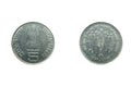 Five Rupee Coin,ÃÂ  front and back, 75 yearsÃÂ  Mahatma Gandhi. Dandi march Royalty Free Stock Photo